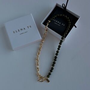 904 Green Dyed Quartz Necklace